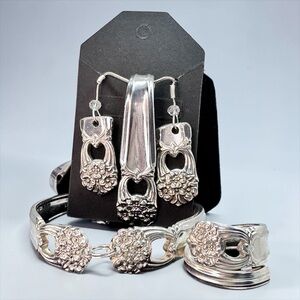 Vintage Spoon Jewelry Set Eternally Yours | Bracelet Necklace Earrings |